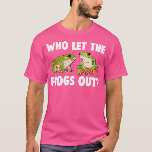 Camiseta Engraçado Quem Deixou o Sapo Sair Mulheres Sapo Am