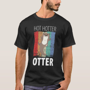 Camiseta Engraçado Quente Mais Quente Otter Love Dizendo Pe