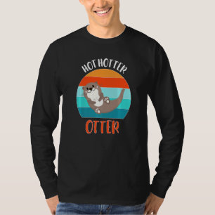 Camiseta Engraçado Quente Mais Quente Otter Love Dizendo Pe