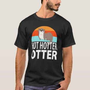 Camiseta Engraçado Quente Mais Quente Otter Love Dizendo Pe