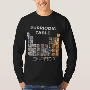 Camiseta Engraçado Química de Gato Arma Mesa Periódica Pres