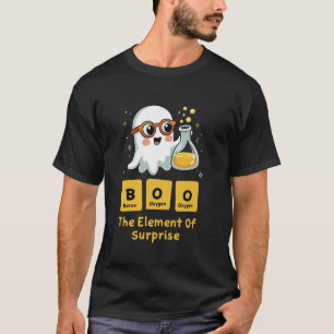 Camiseta Engraçado Química Periódica de Mesa Fantasma Nerd 