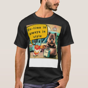 Camiseta Engraçado Quokka No tempo, sempre no estilo