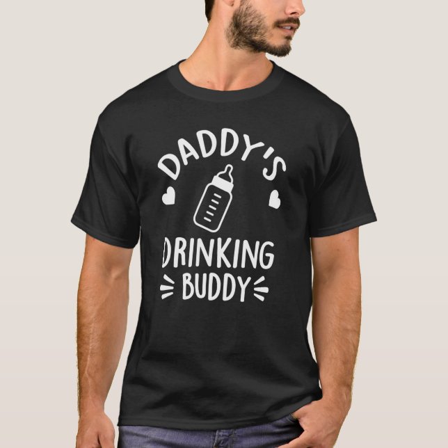 Camiseta Engraçado Quote Bebendo Pai Buddy (Frente)
