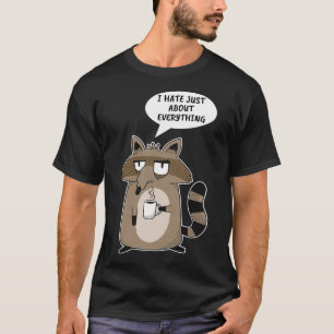 Camiseta Engraçado Raccoon Say