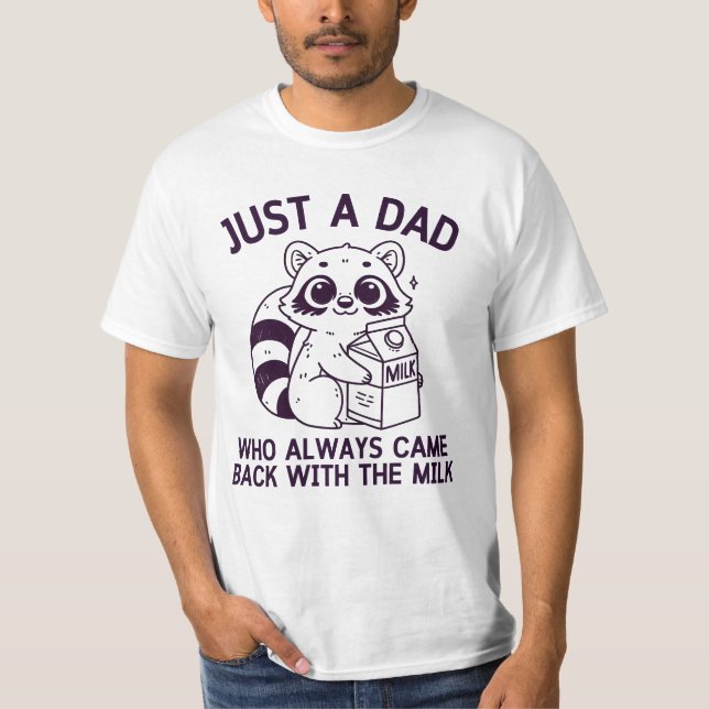 Camiseta Engraçado Raccoon Sempre Voltou Com O Leite (Frente)