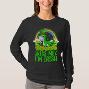 Camiseta Engraçado Rainbow Beija-me Eu sou irlandês Mule Ru