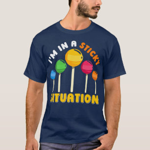 Camiseta Engraçado Rainbow Candy Stick Lollipop730