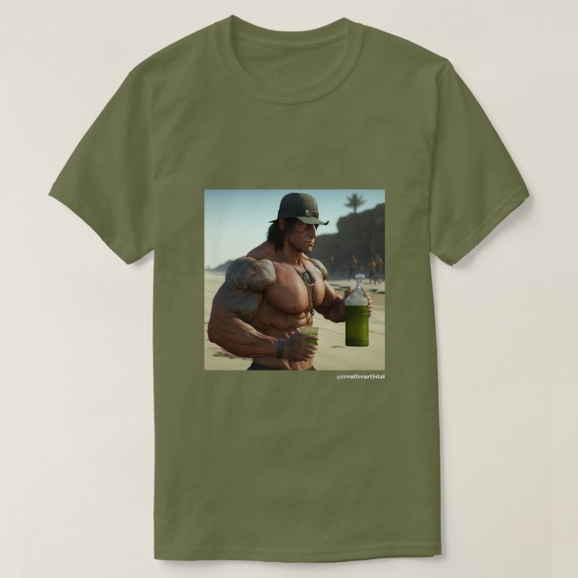 Camiseta Engraçado Rambo Tshirt (Frente do Design)