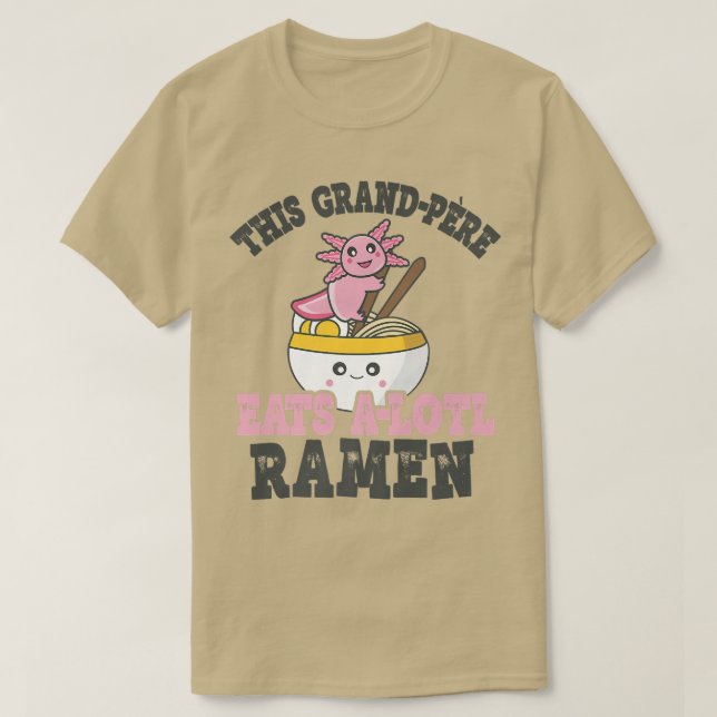 Camiseta Engraçado Ramen Adorando Comida Eixo Cuta de Grand (Frente do Design)