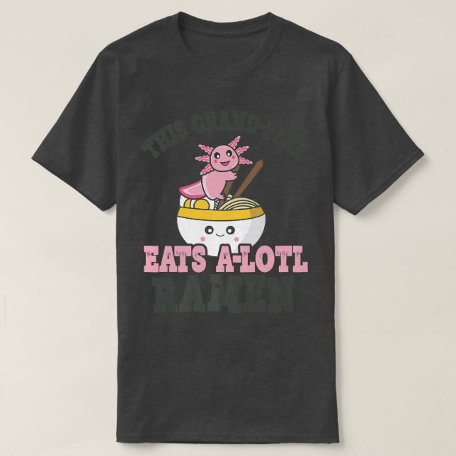 Camiseta Engraçado Ramen Adorando Comida Eixo Cuta de Grand (Frente do Design)