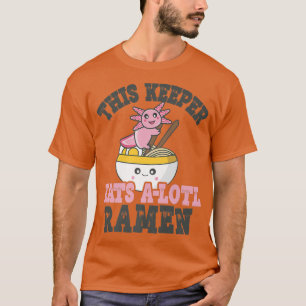 Camiseta Engraçado Ramen Adorando Guardião Encantado Axolot