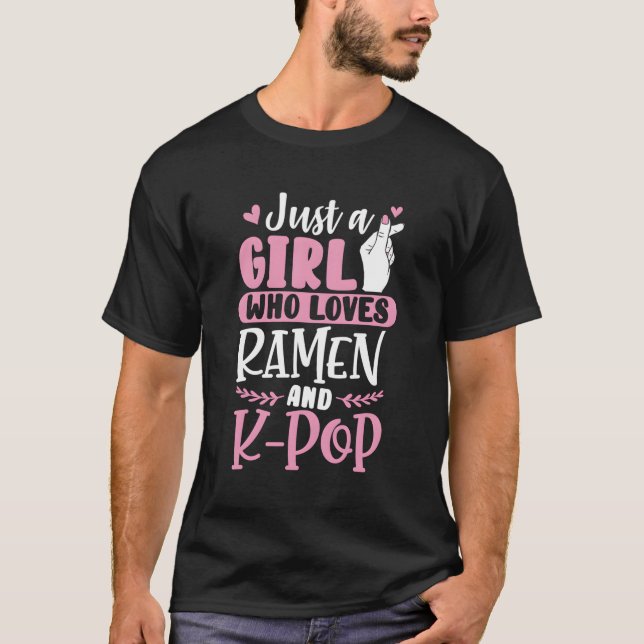 Camiseta Engraçado Ramen Lover Gift Apenas Uma Menina Que A (Frente)