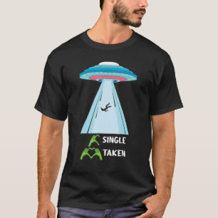 Camiseta Engraçado Rapto De Alienígenas Feitos No Coração S