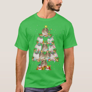 Camiseta Engraçado Rat Lover Xmas Papais noeis de iluminaçã