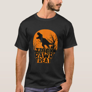Camiseta Engraçado Rawr Treat Halloween Dinossaur