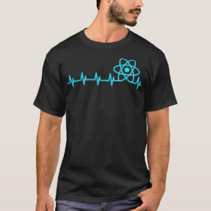 Camiseta Engraçado Reactjs Heartbeat Lover Javascript