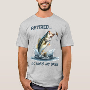 Camiseta Engraçado Recansado Beija Meu Bass