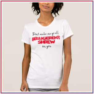 Camiseta Engraçado, Red e White Shrew Tank