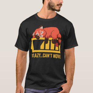 Camiseta Engraçado Red Panda Lazy