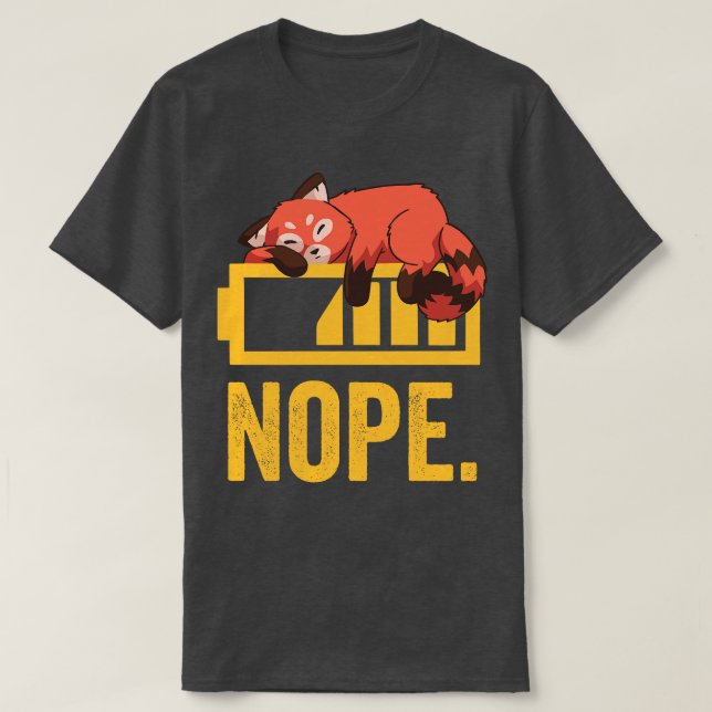 Camiseta Engraçado Red Panda Lazy 3 (Frente do Design)