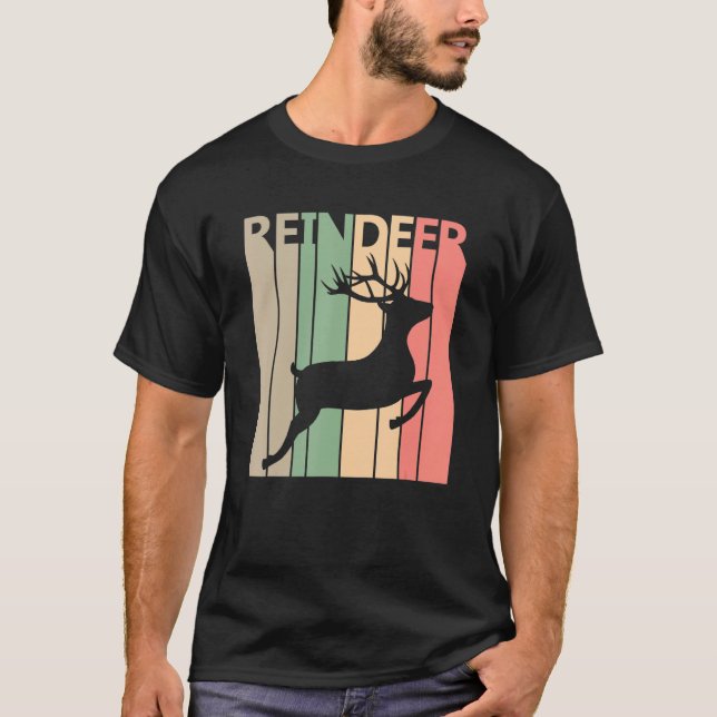 Camiseta Engraçado Reindeer Costume (Frente)