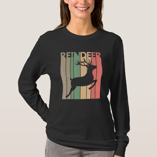 Camiseta Engraçado Reindeer Costume (Frente)
