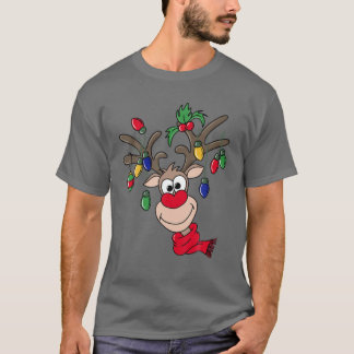 Camiseta Engraçado Reindeer Feliz Natal