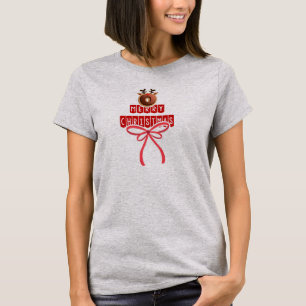 Camiseta Engraçado Reindeer Rosquinha Moderno Feliz Natal