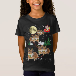 Camiseta Engraçado Reindeer Sheltie Xmas Natal Cachorros Am