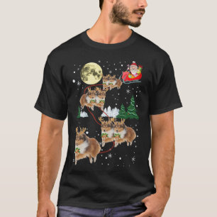 Camiseta Engraçado Reindeer Sheltie Xmas Natal Cachorros Am