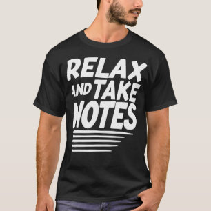 Camiseta Engraçado Rela E Toma Notas Novamente Preguiçosas