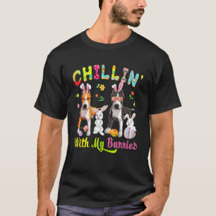 Camiseta Engraçado Relaxando Com Meus Coelhos Pit Bull Coel
