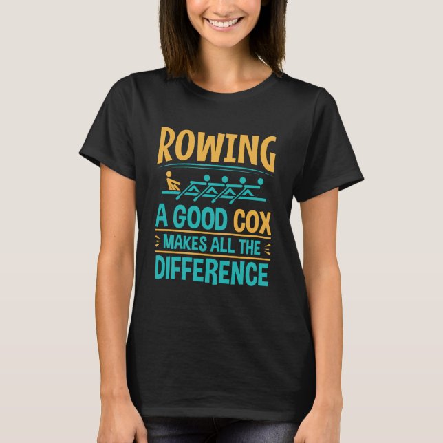 Camiseta Engraçado remar uma boa cox faz toda diferença (Frente)