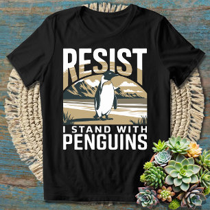 Camiseta Engraçado Resistir Ao Ativismo Pinguim