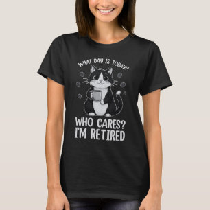 Camiseta Engraçado Retirada de Gato Citação Aposentada Dia 