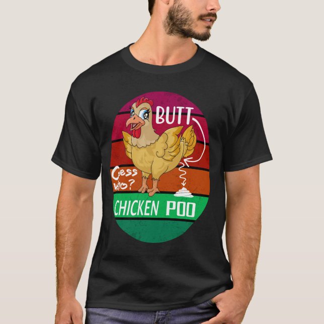 Camiseta Engraçado Retro Bumbum De Frango Adivinha Quem Chi (Frente)