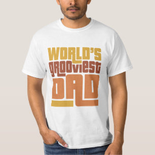 Camiseta Engraçado retro do pai o mais grooviest do mundo