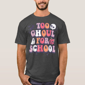 Camiseta Engraçado Retro Halloween Professor Ghouls Groovy