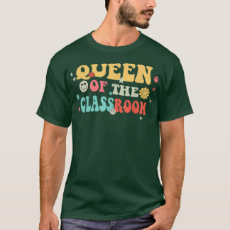 Camiseta Engraçado Retro Rainha Do Professor Da Escola