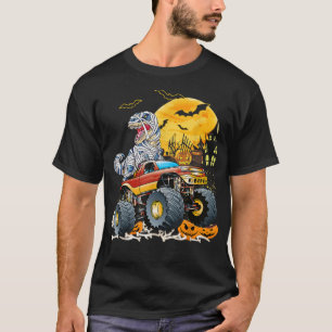 Camiseta Engraçado Rex Saurus Andando Monstro Caminhão Feli