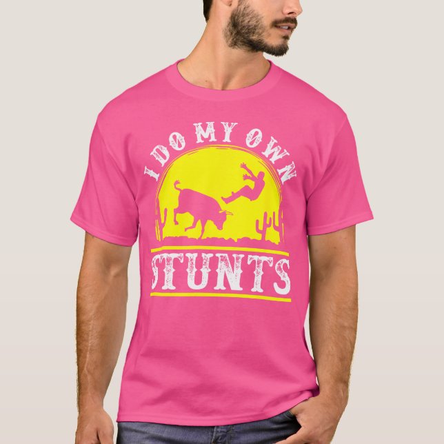 Camiseta Engraçado Rodeo Touro Andando Eu Faço Minhas Própr (Frente)