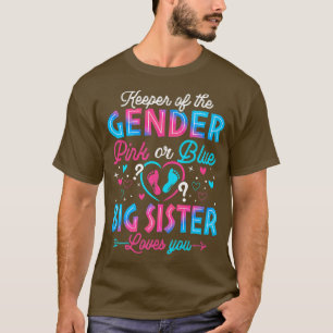 Camiseta Engraçado Rosa Ou Azul Irmã Grande Te Ama Ré De Gê