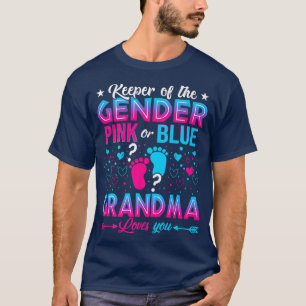 Camiseta Engraçado Rosa Ou Azul Vovó Ama Sua Revelação De G