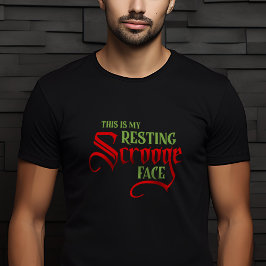 Camiseta Engraçado Rosto de Descanso de Natal