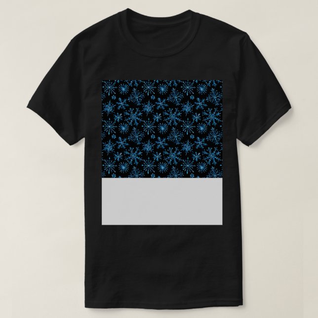 Camiseta Engraçado Rosto de Natal Máscara Flocos de Neve Fa (Frente do Design)