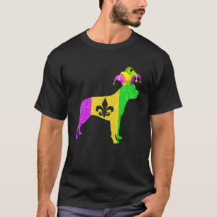 Camiseta Engraçado Rottweiler Cachorro sobrevoado Mardi Gra
