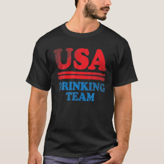 Camiseta Engraçado roupa de Independência Equipe de Bebendo