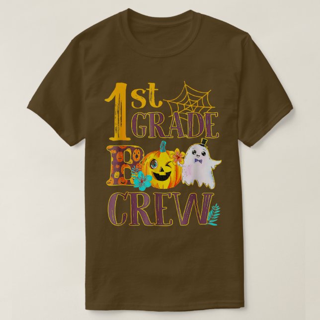 Camiseta Engraçado, rua, Boo Crew Halloween, Teacher Costum (Frente do Design)