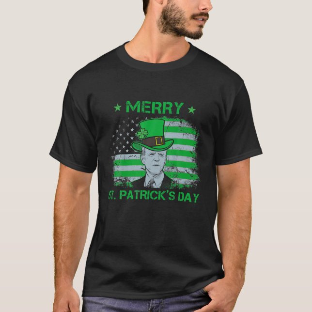 Camiseta Engraçado Rua de Feliz Joe Biden. Feliz do dia de  (Frente)